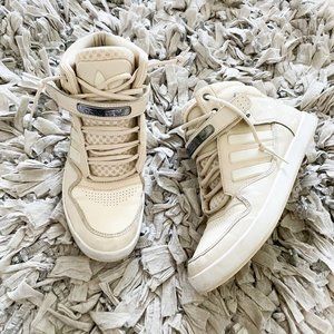 Adidas Bone White/White High Top Sneaker